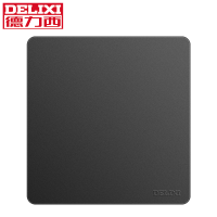 [美学大板]德力西DELIXI官方旗舰店 86型磨砂黑纯平大板USB五孔一开16A电源家用开关插座面板