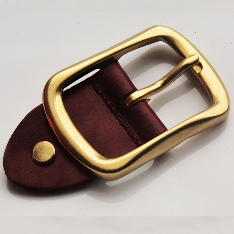 铜扣针扣头复古针扣皮带扣头红品38cm男士牛皮腰带40高档扣头配件休闲
