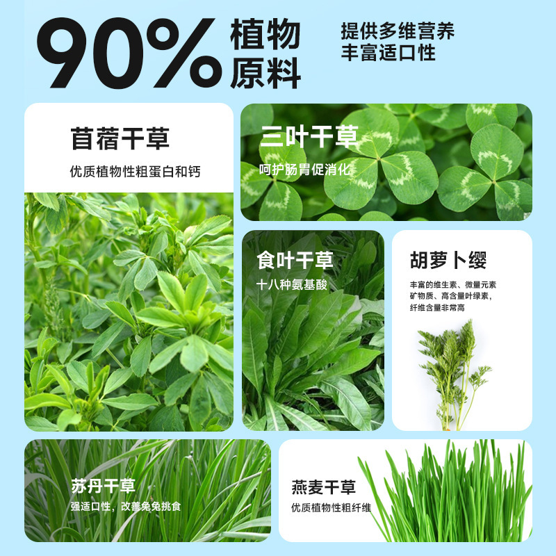 YEE 全价幼兔营养粮1kg/2.5kg 幼兔专用粮 营养宠物兔粮幼兔饲料龙猫豚鼠粮