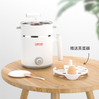 双喜 电煮锅多功能 电热锅迷你宿舍神器电火锅 1.2L带蒸笼多功能一体锅2-3人适用 囍DOUBLE HAPPINESS