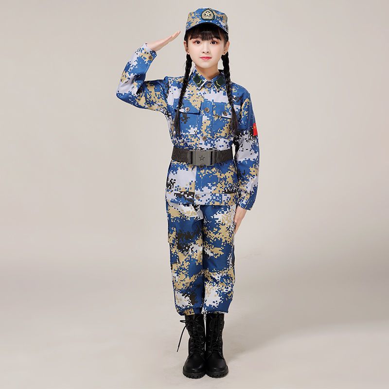 马丁靴儿童特种兵高帮真皮军靴冬加绒战术靴男黑色户外作训军靴黑色单