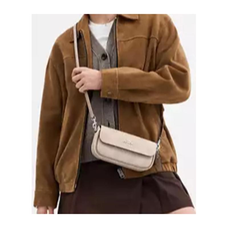 COACH 蔻驰(COACH)女士多功能涂层帆布光滑皮革单肩包手提斜挎小容量日