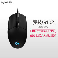 罗技(Logitech)G102 有线电竞游戏机械鼠标吃鸡宏RGB炫光 台式机笔记本通用绝地求生吃鸡神器APEX 黑色