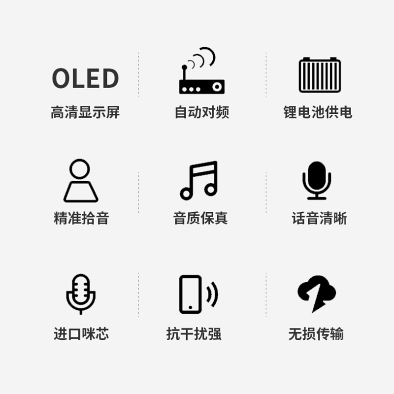 启诺 QN-CG214一拖四无线音像联动话筒黑灰(套)高清大图