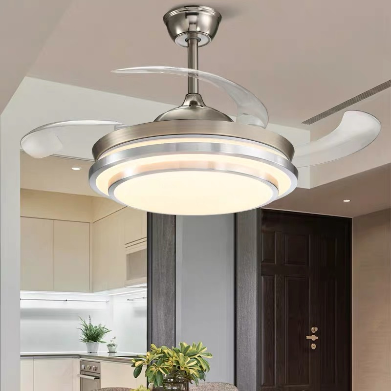 变频隐形风扇灯餐厅卧室妖怪客厅家用简约现代扇吊扇灯