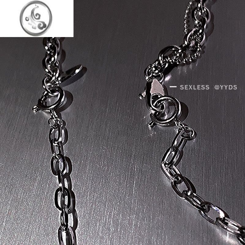 JiMiyyds 银色可拆卸延长链项链ins简约百搭手链加长链冷淡风diy配饰图片