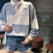 唯逸衣品2020新品可爱polo衫长袖t恤女宽松bf慵懒风上衣服
