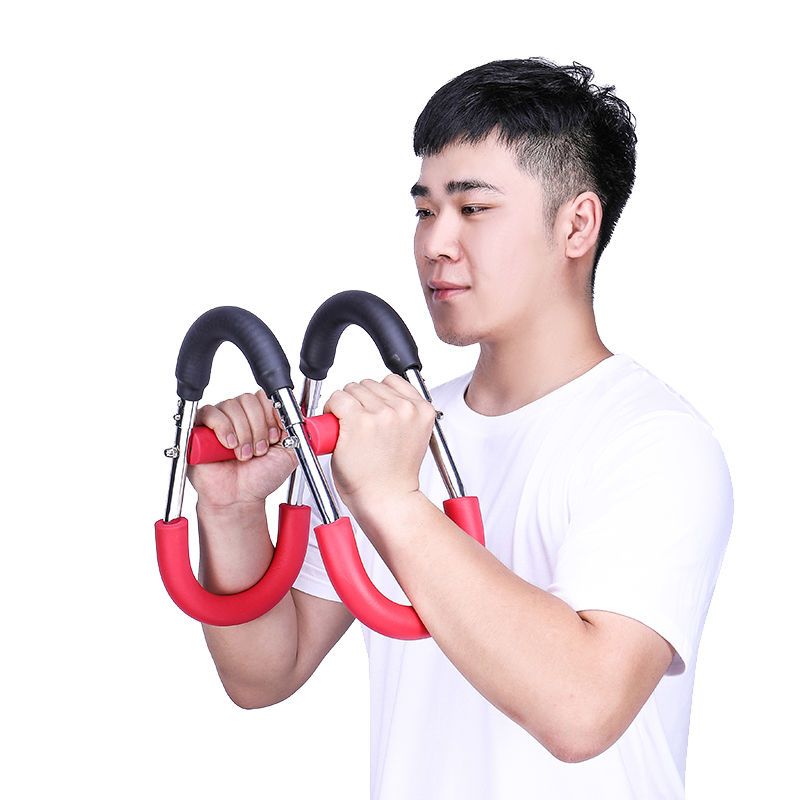 臂力器拉力器家用可调节男士健身器材套装腕力器扩胸器u型臂力器