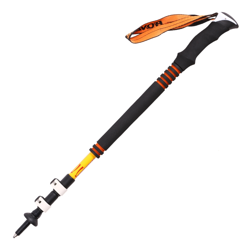 开拓者pioneer户外登山杖碳素三节杖手杖拐杖外锁伸缩拐棍爬山装备