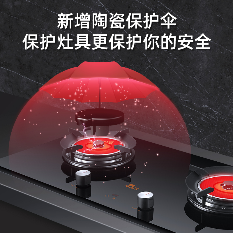红日(RedSun)烟灶套装23立方吸力红外线燃气灶组合厨电两件套挥手感应智能定时RTEU06+EM608BP 液化气