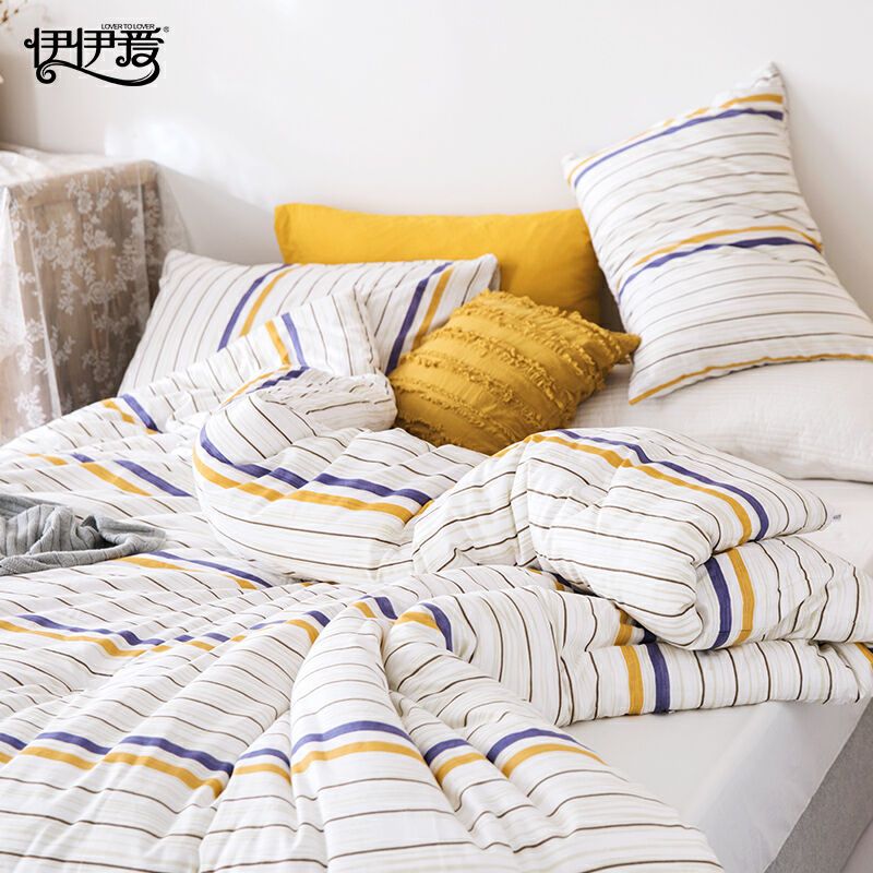 伊伊爱 Z01900025全棉印花四季保暖被单人双人被150*200cm*1小时光高清大图