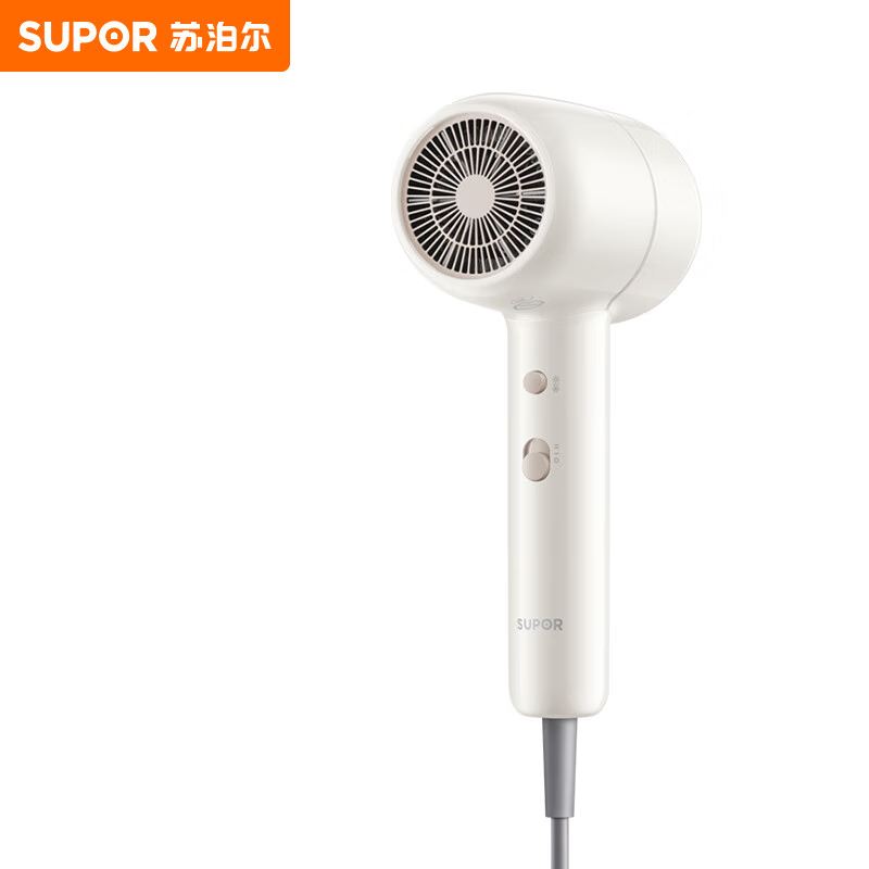 苏泊尔(SUPOR)吹风机家用吹头发负离子护发大功率宿舍学生速干电吹风新品 【米白色】HDL-F3