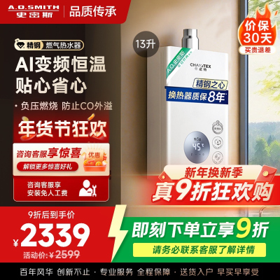 史密斯（A.O.Smith）佳尼特13升 燃气热水器JSQ26-TC1