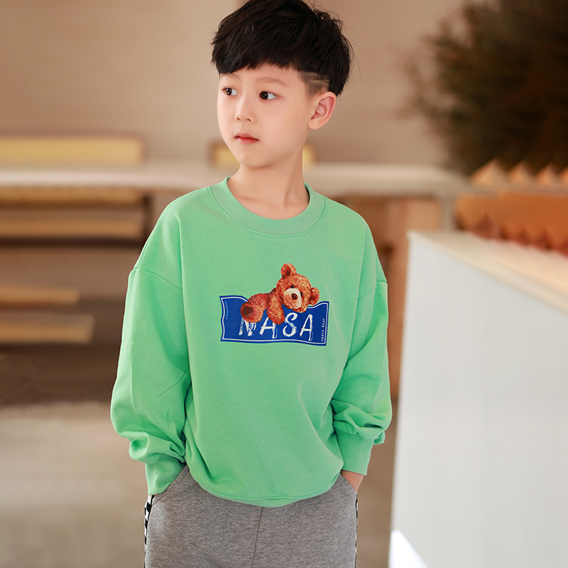 龙之涵(LONGZHIHAN)男童卫衣春秋中大童新款2022长袖童装打底衫