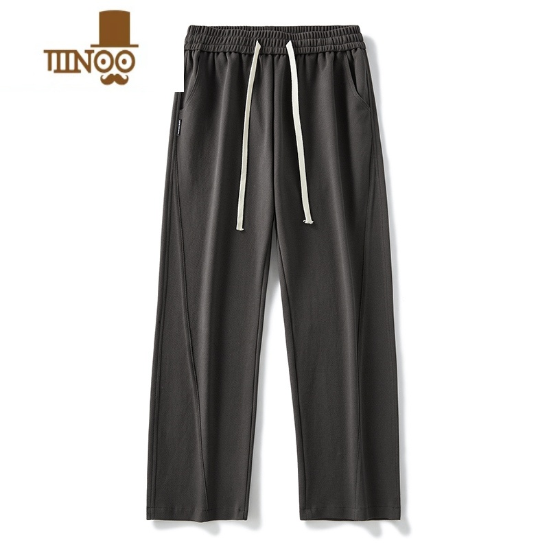 YANXUsuecx2023秋季新款美式宽松直筒休闲裤子男女款垂质感舒适时尚潮高清大图