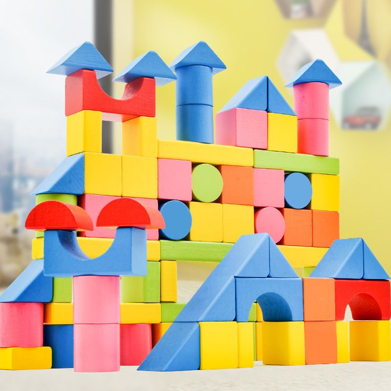 幼儿童积木木头拼装宝宝玩具1益智力2周岁3开发6男孩女孩启蒙早教