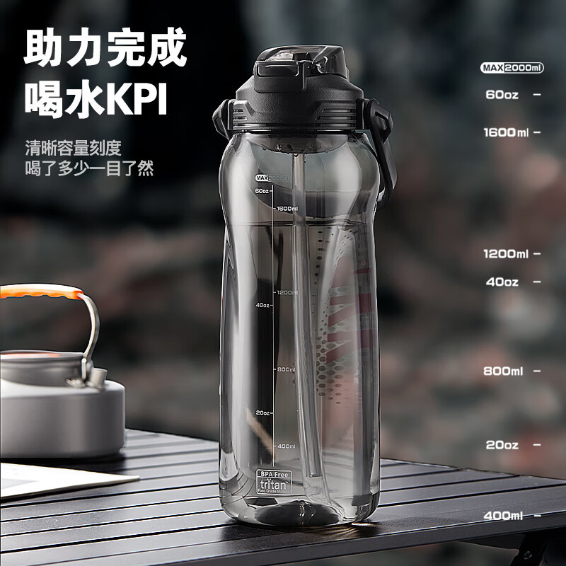 TKK迈吨运动水杯1600ml高清大图