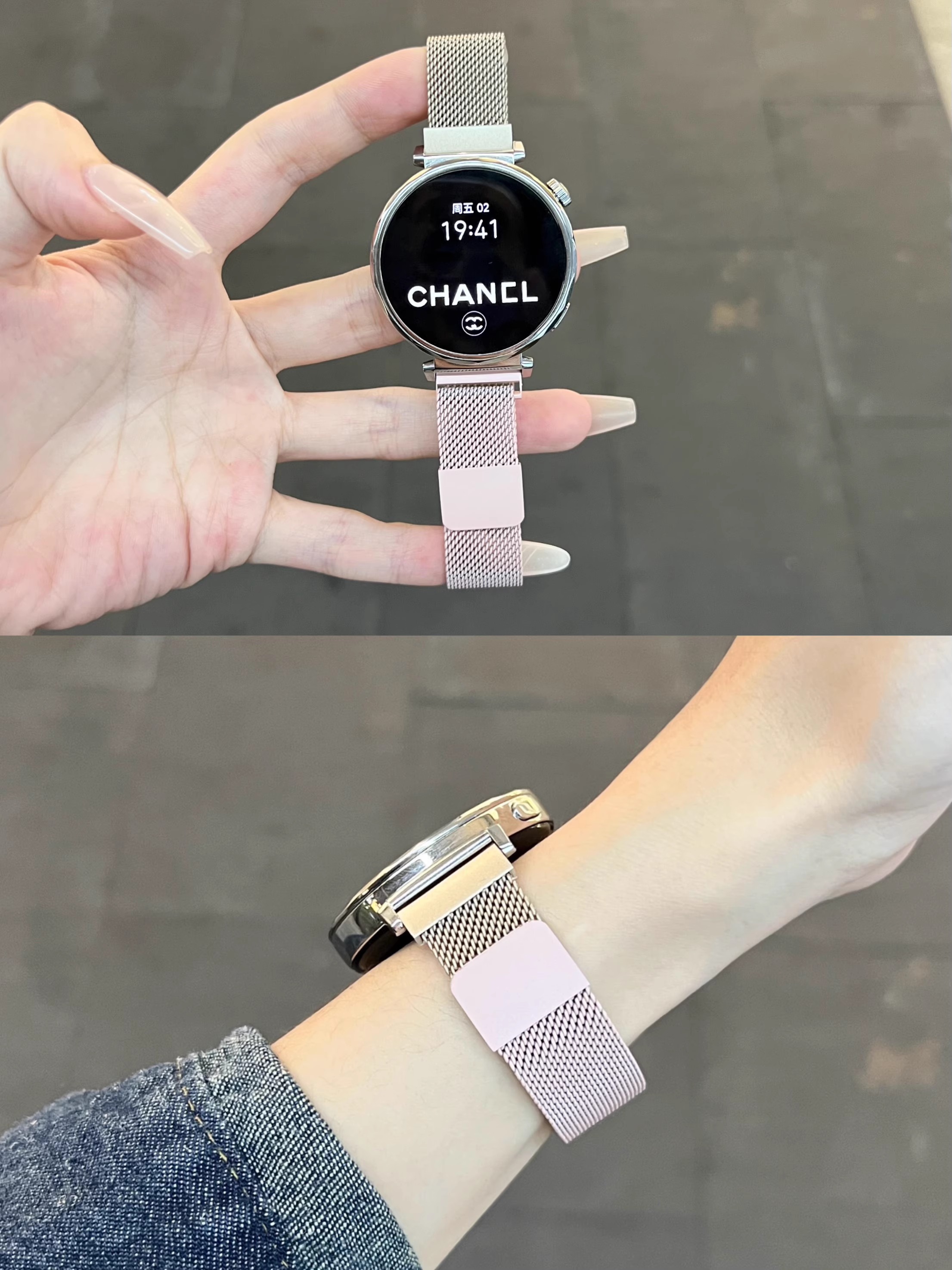 适用华为GT6手表gt5表带watch5米兰磁吸gt4梅子紫色gt6pro智能腕表5pro新款女士gt2/3表带3264高清大图