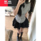 YIBUSHENG小个子学院风套装连衣裙季纯欲辣妹蕾丝半身裙JK制服衬衫两件套