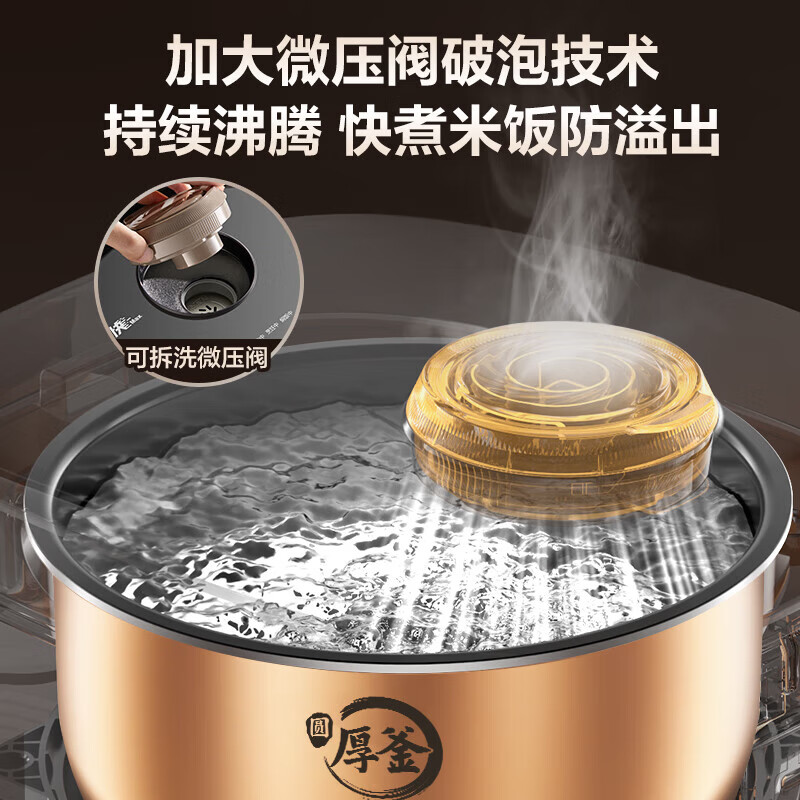 苏泊尔(SUPOR)小快电饭煲4升家用大容量1-6人 电饭锅煮饭锅 多功能智能IH加热F40X83高清大图