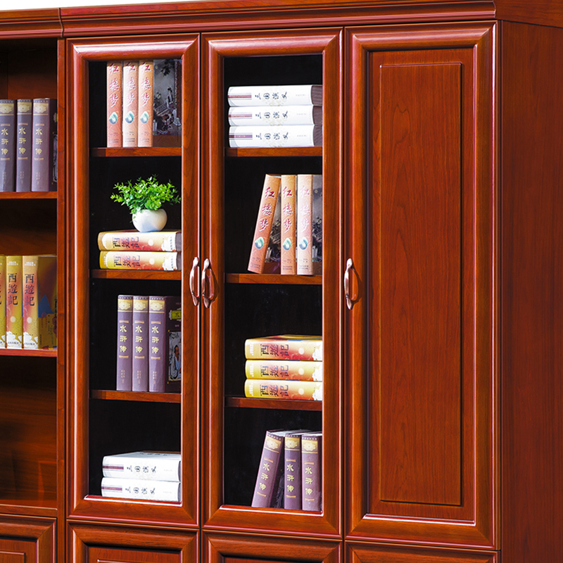 臻远 ZY051439 木质文件柜展示柜油漆贴木皮资料柜书柜 组合柜高清大图