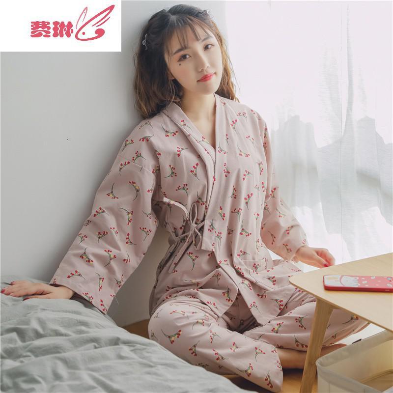 费琳家居服 睡衣情侣睡衣磨毛日式和风女清新和服服男长裤袖棉套装费琳 价格图片品牌报价 苏宁易购威是内衣专营店