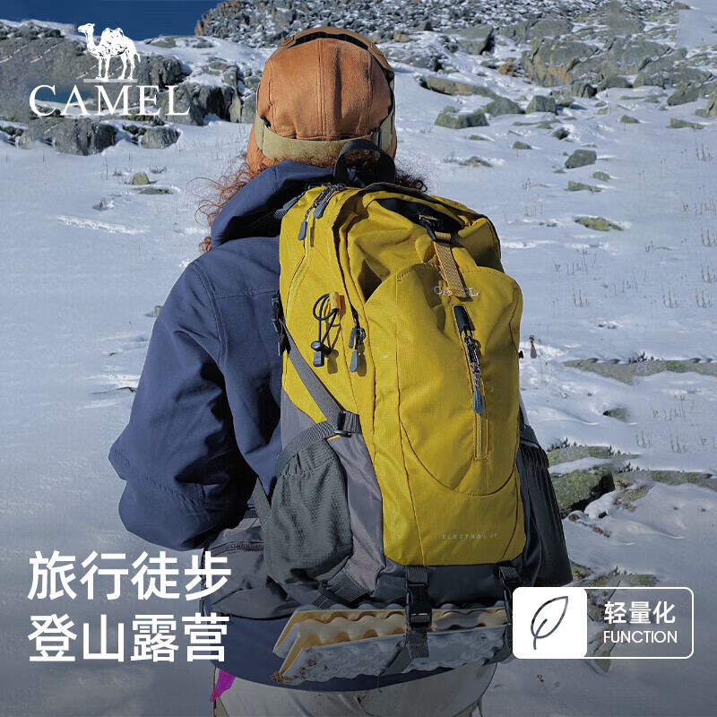 骆驼(CAMEL)户外徒步登山大容量轻便专业运动双肩背包(40L) A1W3QJ111