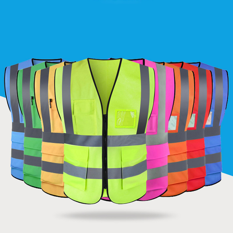 翌嘉YJ4112147反光背心环卫园林反光马甲施工交通反光衣 葫芦款黑色高清大图