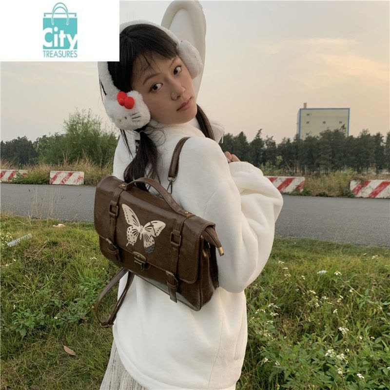 BANGDOU日光欲原创书包JK校园蝴蝶Y2K手提包双肩包小众设计师通勤背包女图片