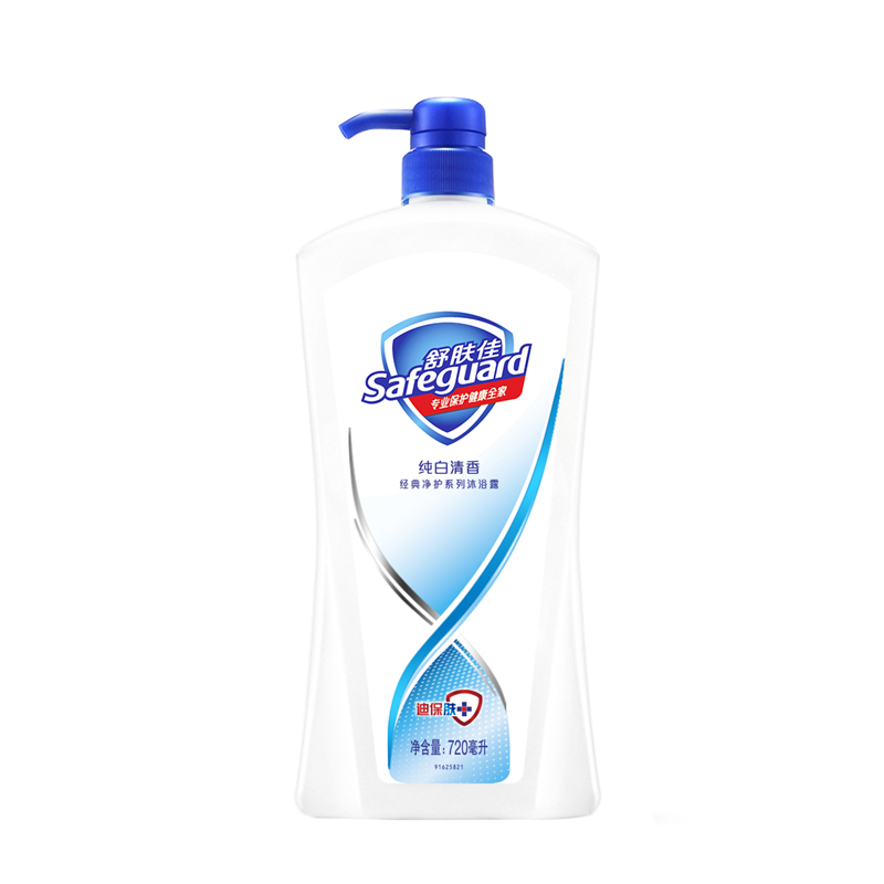 舒肤佳纯白清香型沐浴露720ml 4瓶装