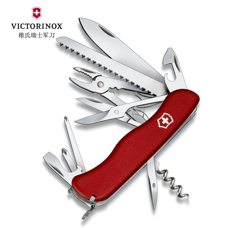 维氏(Victorinox)瑞士军刀原装正品多功能折叠刀具111mm大力士0.9043