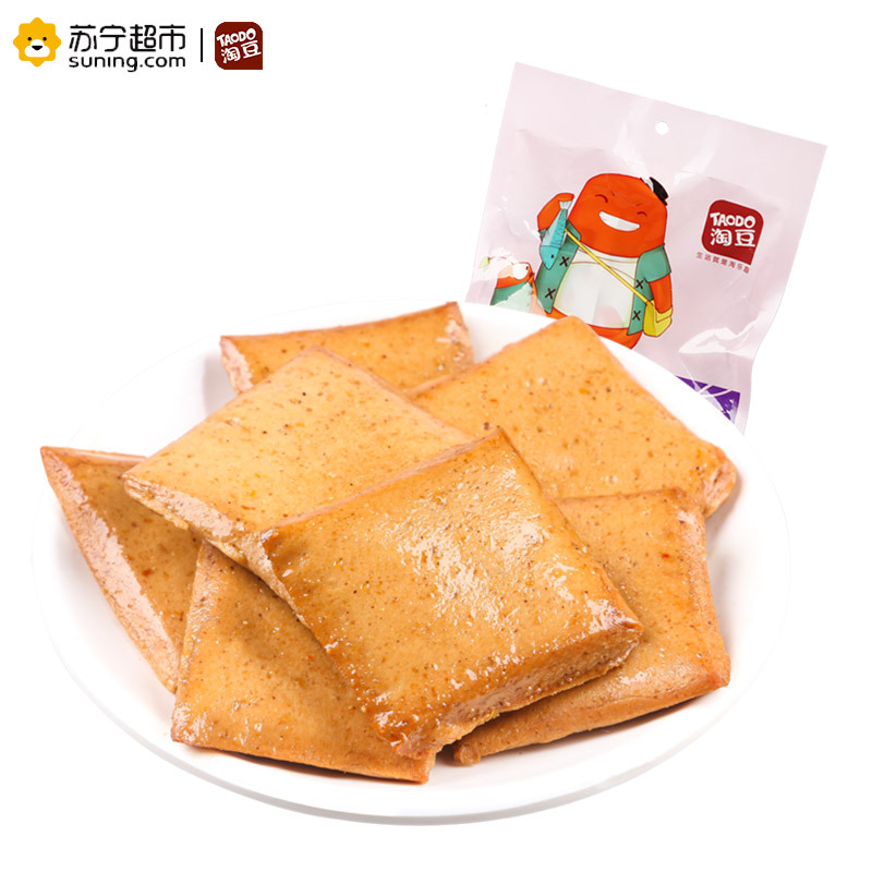 淘豆_鱼豆腐250g烧烤味风味休闲零食 特产豆腐干