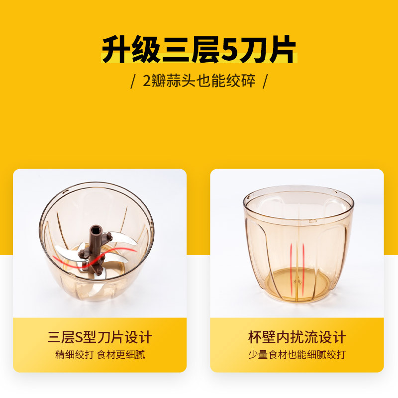 百乐思手动绞肉机家用手摇饺子馅小型碎菜机手拉式搅碎机绞菜神器