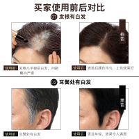 莱玫韩国墨鱼汁一次性染发笔 纯植物遮盖白发变黑发神器不伤头皮染发棒染发剂 黑色