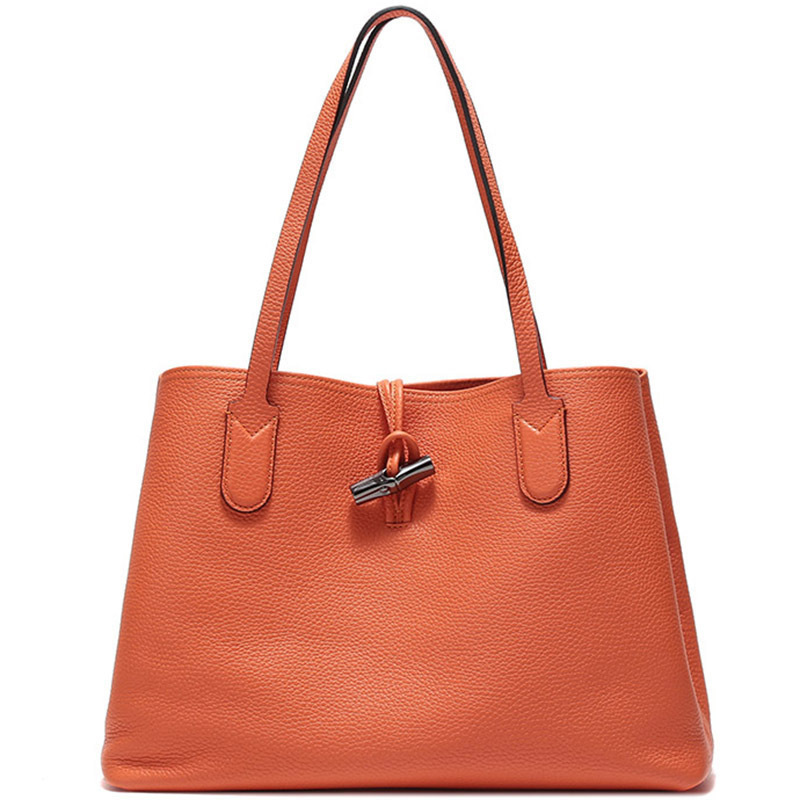 longchamp珑骧女士roseau系列牛皮中号手提单肩包2686968