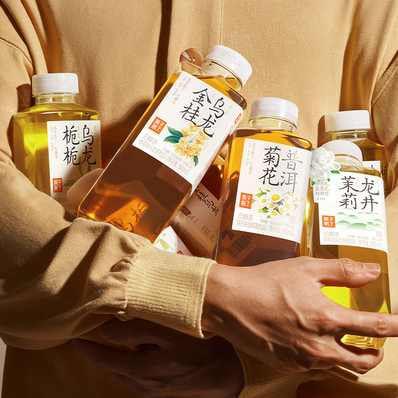 果子熟了无糖茶饮料500ml*12瓶金桂乌龙茶茉莉龙井茶0脂0卡茶饮料高清大图