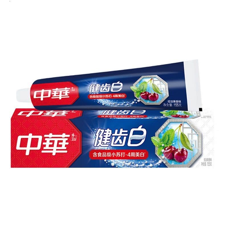 中华健齿白小苏打 炫动果香牙膏155g*3图片