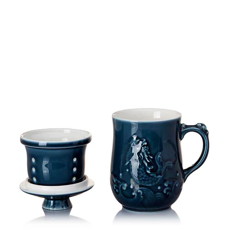 活瓷(liven)乾唐轩鱼跃龙门三件杯