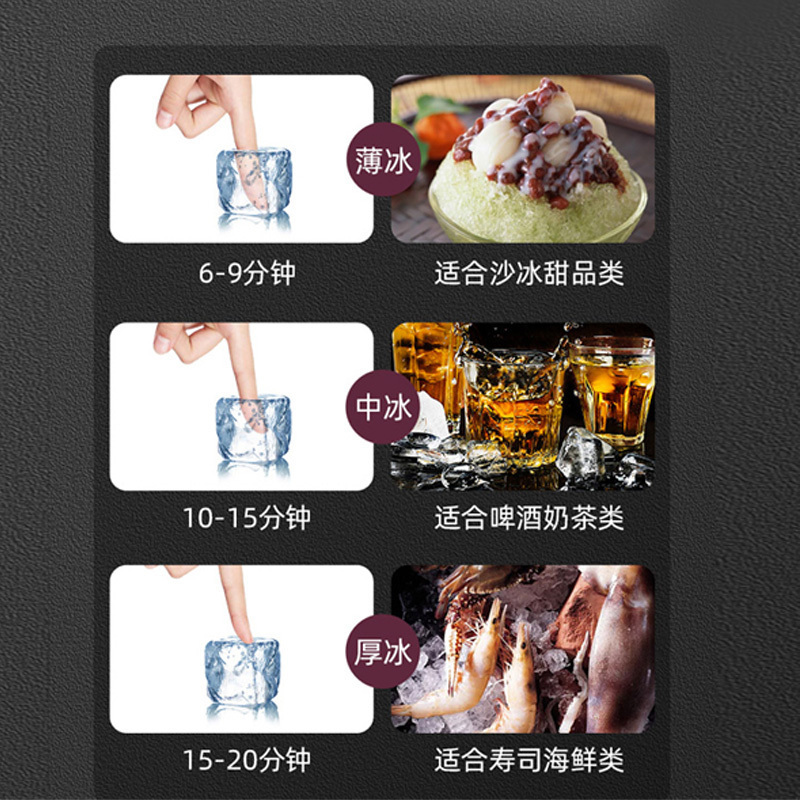 乐创(Lecon)商用制冰机大型奶茶店酒吧大容量桶装水全自动方冰块制作机 90冰格-120公斤 风冷;自来水及桶装水两用