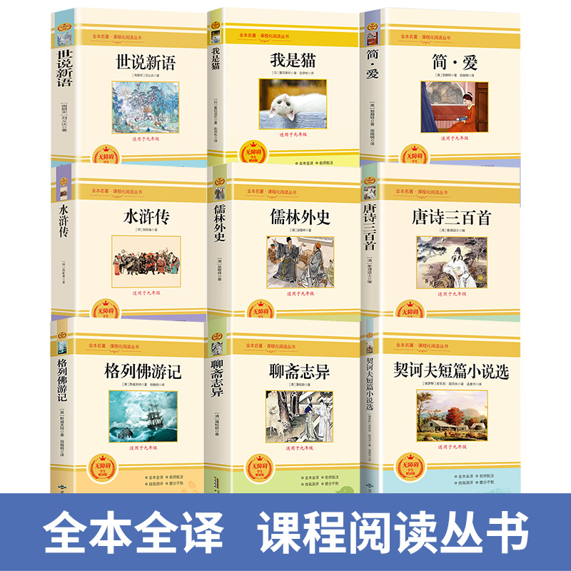 儒林外史 [正版]朝花夕拾西游记原著骆驼祥子海底两万里昆虫记钢铁是怎样炼成的艾青诗选水浒传简爱儒林外史初中七八九年级全套