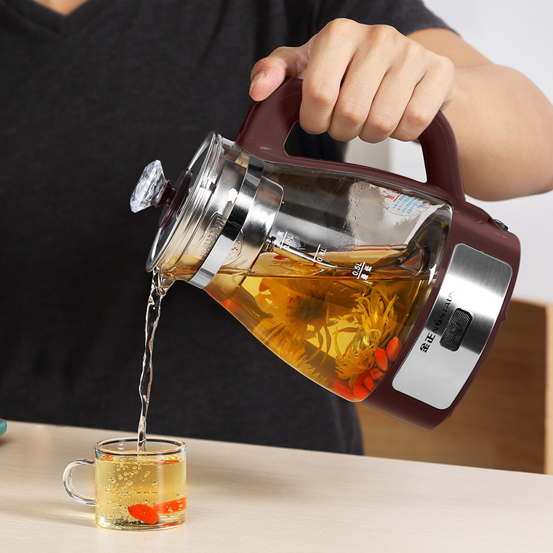金正(NiNTAUS) 养生壶 电热水壶 蒸汽煮茶器 蒸茶器 黑茶电茶壶 全自动玻璃蒸茶壶JZW-0601（豪华版加配）