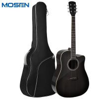 莫森(mosen)MS-G60 单板民谣吉他初学者面单木吉他 D桶型新手入门吉它亮光41寸 民谣-MS-G60BKL-41寸-黑色