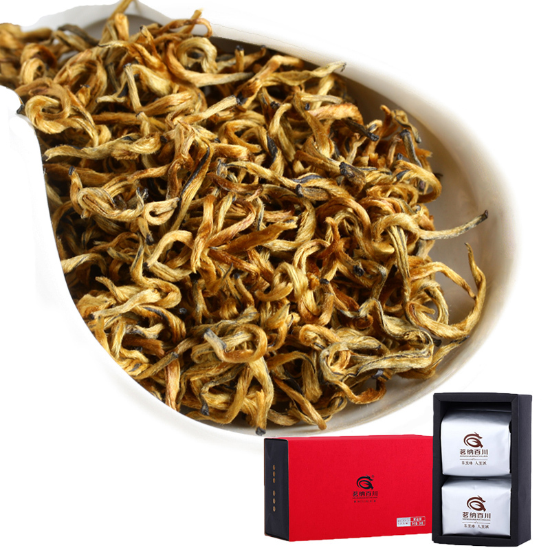 2021年春茶 新茶云南滇红茶叶 蜜香金丝古树红茶 凤庆滇红茶工夫红茶 黄金芽200克