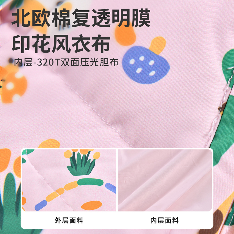 [1件3.5折]铅笔俱乐部秋冬新品女小童羽绒背心儿童保暖马夹宝宝带帽上衣高清大图