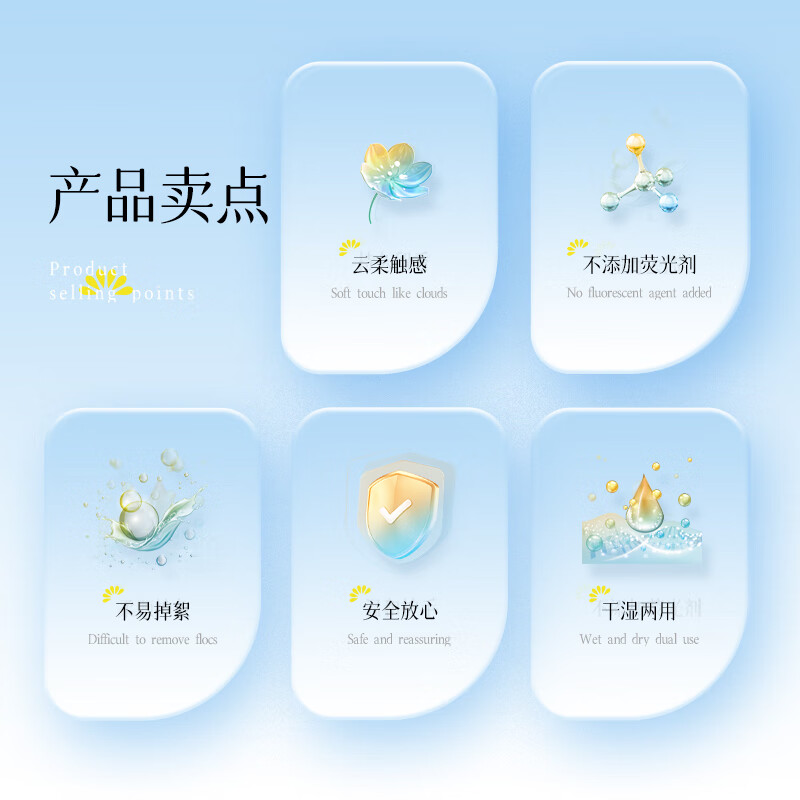 蓝漂(Lam pure)挂式洗脸巾一次性棉柔巾肤家用洗面擦脸毛巾棉柔巾干湿两用DS 150抽 1包高清大图