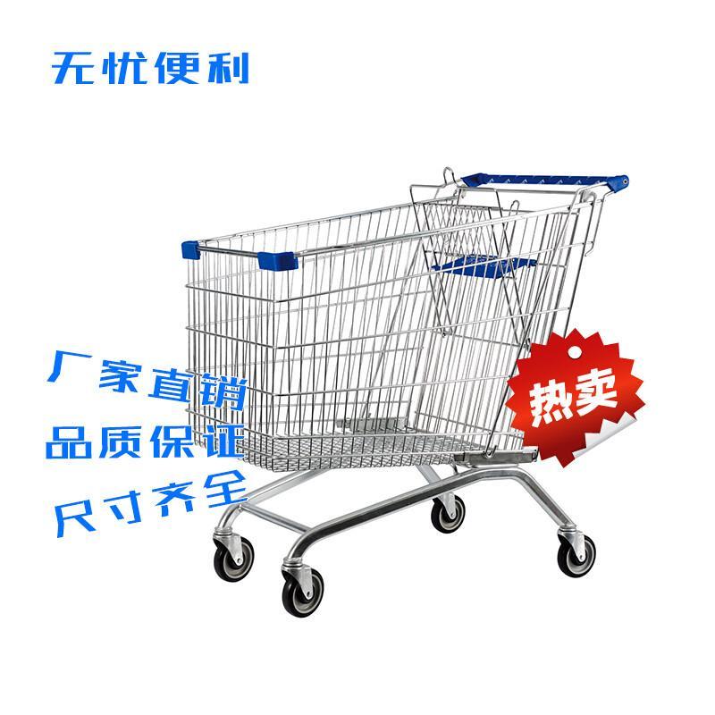 HIBRIGHT超市购物车手推车美式带凳仓库小型手推理货车大中小号