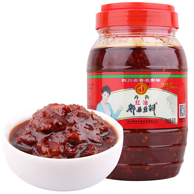 丹丹 酱料 红油郫县豆瓣酱 辣椒酱炒菜拌面 川菜调料调味品 四川特产 950g