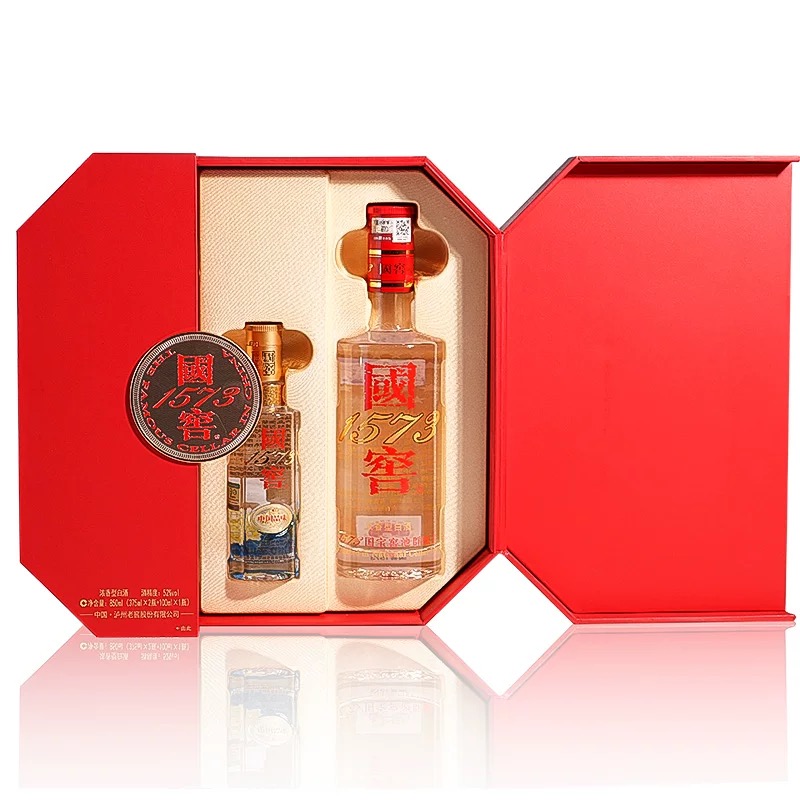 泸州老窖52度国窖新春马年礼盒 375ml*2+100ml礼盒装浓香型白酒高清大图