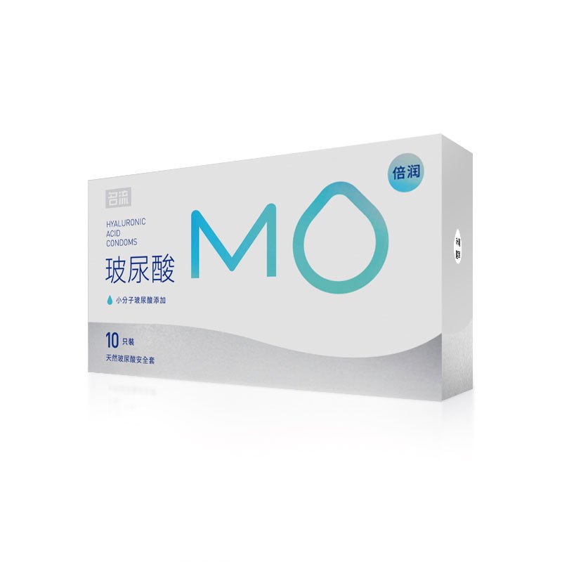 名流mo倍润玻尿酸润滑超薄避孕套横盒免洗男女用套套003透明质酸夫妻