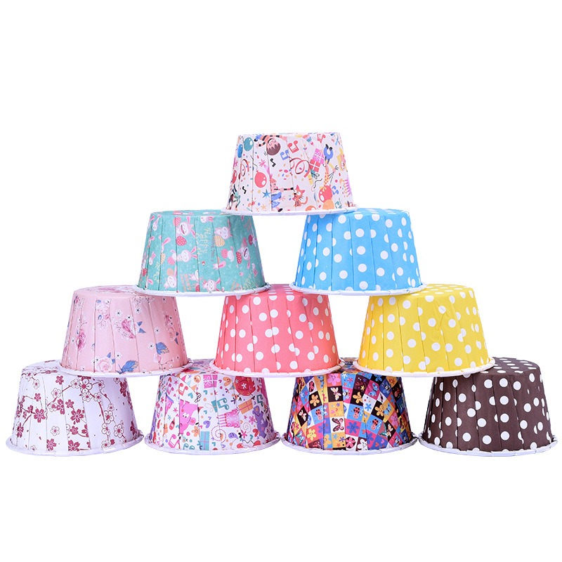 康夫贝小号卷口杯卷边淋膜纸麦芬蛋糕烤杯耐高温马芬杯托8号-纯白色;卷口杯(5x3.8x3cm)高清大图